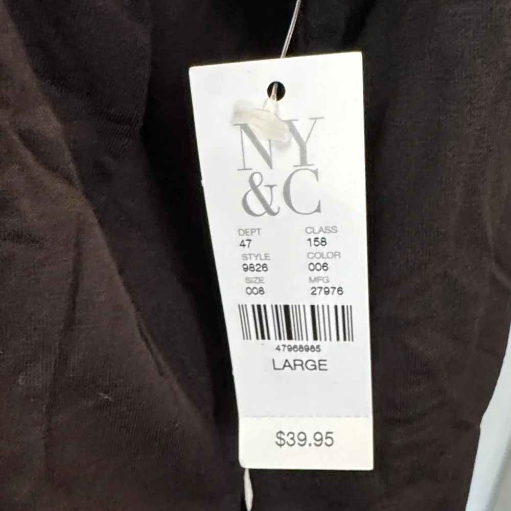 New York & Company Black tshirt soft Top NWT L - Picture 2 of 12